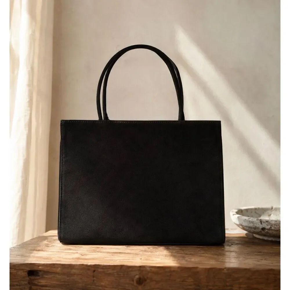 Rare Couture Tanner Krolle Black Suede Tote Bag – Icon of British Luxury Handbag
